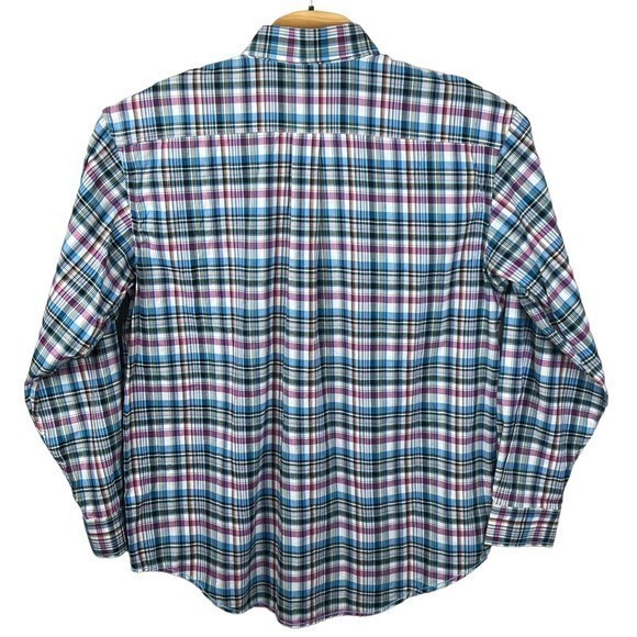 Panhandle Rough Stock Mens Multicolor Plaid Long‎ Sleeve Button Down Shirt XL - Picture 3 of 6